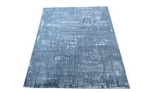 Teppich Nepal Handgeknüpft Seide Wolle Rug 250x350 cm Tappeto anthrazit grau