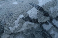 Teppich Nepal Handgeknüpft Seide Wolle Rug 250x350 cm Tappeto anthrazit grau
