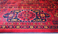 Teppich Orient Afghan Ziegler Mamluk 200x300 cm 100% Wolle Rug Handgeknüpft rot
