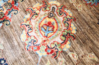 Teppich Ziegler Chobi 200x290 cm 100% Wolle Handgeknüpft Ornamente Rug braun