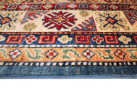 Teppich Orient Kazak 200x300 cm 100% Wolle Handgeknüpft Tapijt rot blau