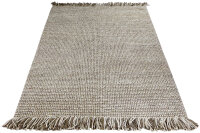 Teppich Marble Handwebteppich 160x230 cm 100% Wolle Rug Handgewebt creme braun