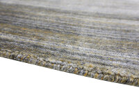 Teppich Palermo mit Glanzeffekt 230x190 cm Wolle Viscose Handgewebt gelb grau