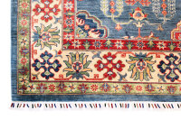 Teppich Orient Kazak 200x290 cm 100% Wolle Handgeknüpft Carpet Rug blau rot
