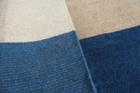 Teppich Nepal Pachwork Handgeknüpft 250x245 cm 100% Wolle blau braun beige