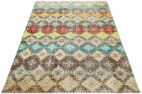 Teppich Vintage Stone Wash Antik Look 143x235 cm 100% Wolle Handgeknüpft multi