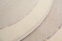 Teppich Original Nepal Rund Handgeknüpft 150x150 cm 100% Wolle Rug beige meliert