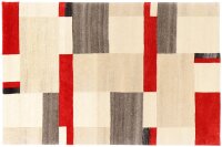 Teppich Nepal sharda Pachwork Handgeknüpft 120x180 cm 100% Wolle braun beige rot