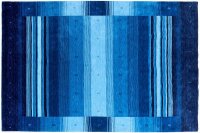 Teppich Gabbeh Loom 200x300 cm Handgewebt Carpet Rug Tapijt 100% Wolle blau