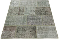 Teppich Vintage Patchwork Stone Wash 160x160 cm 100%...