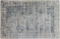Teppich Vintage Handgewebt 160x230 cm Glanz Effekt Handweb Beige blautöne