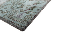 Teppich Vintage Patchwork Stone Wash 170x230 cm 100% Wolle Handgeknüpft blau