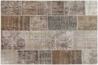 Teppich Vintage Patchwork Stone Wash 170x230 cm 100% Wolle Handgeknüpft erdtöne