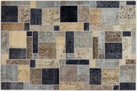 Teppich Vintage Patchwork Stone Wash 160x230 cm 100%...