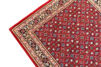 Teppich Orient Indo Herati 120x180 cm 100% Wolle Handgeknüpft Rug blau rot