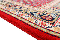 Teppich Orient Indo Herati 120x180 cm 100% Wolle Handgeknüpft Rug blau rot