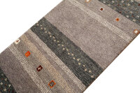Teppich Gabbeh Spirit Country Style 70x140 cm Rug Handgeknüpft 100% Wolle grau