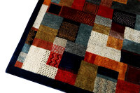 Teppich Perser Gabbeh Loribaft Nomad 170x240 cm Handgeknüpft 100% Wolle Rug blau
