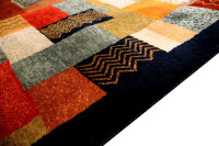 Teppich Perser Gabbeh Loribaft Nomad 170x240 cm Handgeknüpft 100% Wolle Rug blau