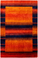 Teppich Perser Gabbeh Loribaft Nomad 170x240 cm Handgeknüpft 100% Wolle rost