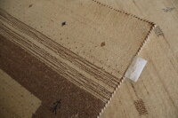 Teppich Gabbeh Indo Lorie 140x200 cm Handgewebt Carpet 100% Wolle creme braun