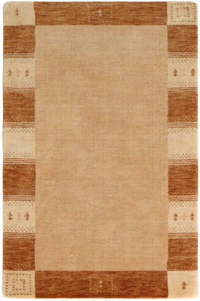 Teppich Gabbeh Loribaft 70x140 cm Handgewebt Carpet Rug Tapijt 100% Wolle beige