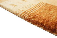 Teppich Gabbeh Loribaft 70x140 cm Handgewebt Carpet Rug Tapijt 100% Wolle beige