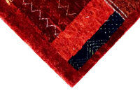 Teppich Perser Nomad Gabbeh fein Loribaft 70x140 cm Handgeknüpft 100% Wolle