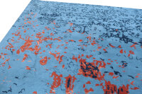 Teppich Original Nepal Handgeknüpft 100% Wolle 250x300 cm Rug Carpet orange grau