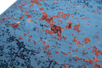 Teppich Original Nepal Handgeknüpft 100% Wolle 250x300 cm Rug Carpet orange grau