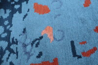 Teppich Original Nepal Handgeknüpft 100% Wolle 250x300 cm Rug Carpet orange grau