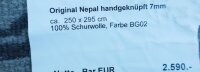 Teppich Original Nepal Handgeknüpft 100% Wolle 250x300 cm Rug Carpet orange grau