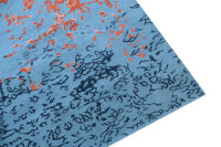 Teppich Original Nepal Handgeknüpft 100% Wolle 250x300 cm Rug Carpet orange grau