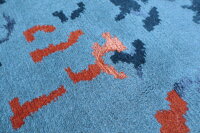 Teppich Original Nepal Handgeknüpft 100% Wolle 250x300 cm Rug Carpet orange grau