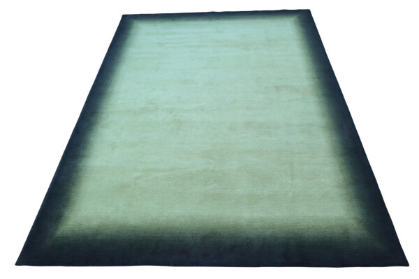 Teppich Nepal Tami Black Edition Handgeknüpft 100% Wolle Rug 250x350 cm grün