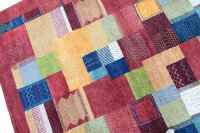 Teppich Perser Gabbeh Loribaft Nomad 250x350 cm Handgeknüpft Rug 100% Wolle rot