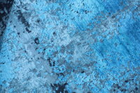Designer Teppich Lavish fein 250x350 cm 100% Wolle Handgeknüpft Rug blau grau