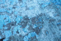 Designer Teppich Lavish fein 250x350 cm 100% Wolle Handgeknüpft Rug blau grau