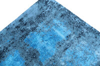 Designer Teppich Lavish fein 250x350 cm 100% Wolle Handgeknüpft Rug blau grau
