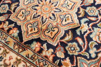 Teppich Orient Kaschmir 100% Reine Seide Handgeknüpft 270x270 cm Kashmir beige