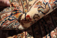 Teppich Orient Kaschmir 100% Reine Seide Handgeknüpft 270x270 cm Kashmir beige