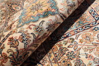 Teppich Orient Kaschmir 100% Reine Seide Handgeknüpft 270x270 cm Kashmir beige