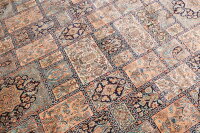 Teppich Orient Kaschmir 100% Reine Seide Handgeknüpft 270x270 cm Kashmir beige