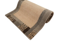 Teppich Original Nepal Melanga Handgeknüpft 100% Wolle 70x140 cm Rug grau beige
