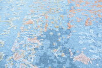 Edler Designer Teppich fein 250x350 cm 100% Wolle Handgeknüpft Rug grau orange