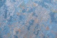 Edler Designer Teppich fein 250x350 cm 100% Wolle Handgeknüpft Rug grau orange