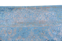 Edler Designer Teppich fein 250x350 cm 100% Wolle Handgeknüpft Rug grau orange