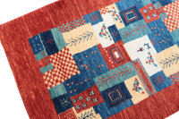 Teppich Perser Gabbeh Läufer 85x290 cm Handgeknüpft Carpet Rug 100% Wolle rot