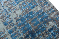 Designer Teppich Lavish fein 250x350 cm 100% Wolle Handgeknüpft braun blau grau