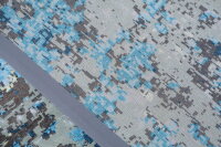 Designer Teppich Lavish fein 250x350 cm 100% Wolle Handgeknüpft braun blau grau